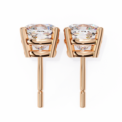 Cushion Square Cut Lab Diamond Stud Earrings