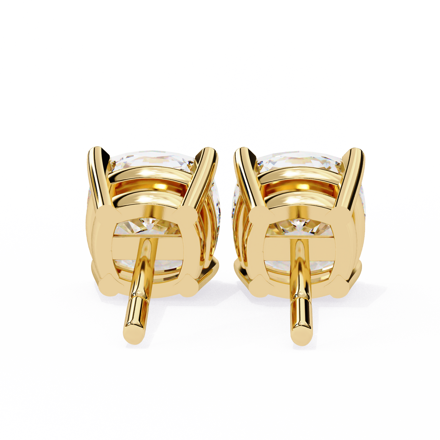 Cushion Square Cut Lab Diamond Stud Earrings