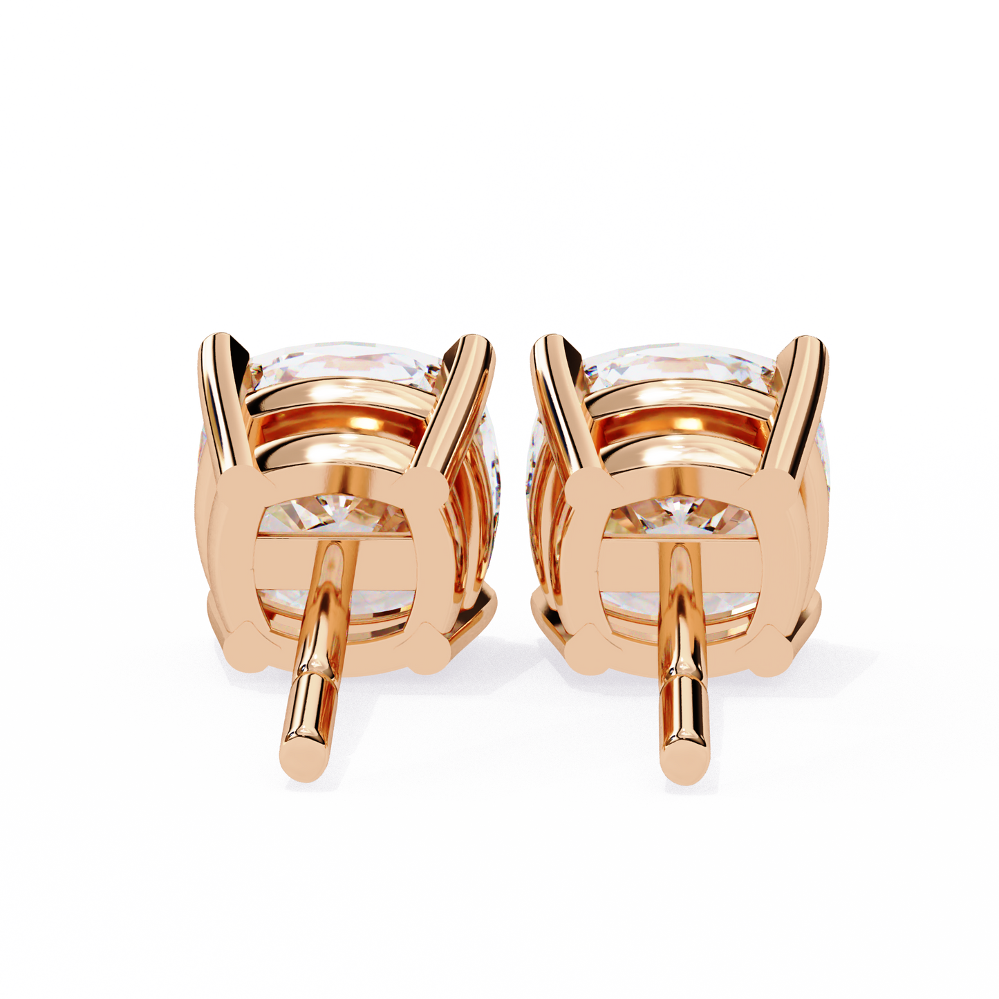 Cushion Square Cut Lab Diamond Stud Earrings