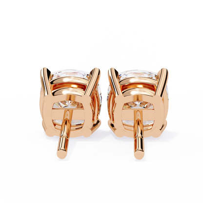 Cushion Square Cut Lab Diamond Stud Earrings