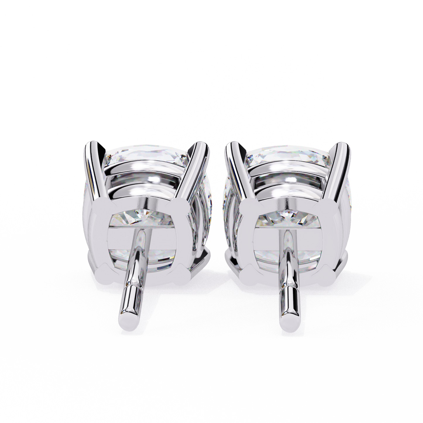 Cushion Square Cut Lab Diamond Stud Earrings