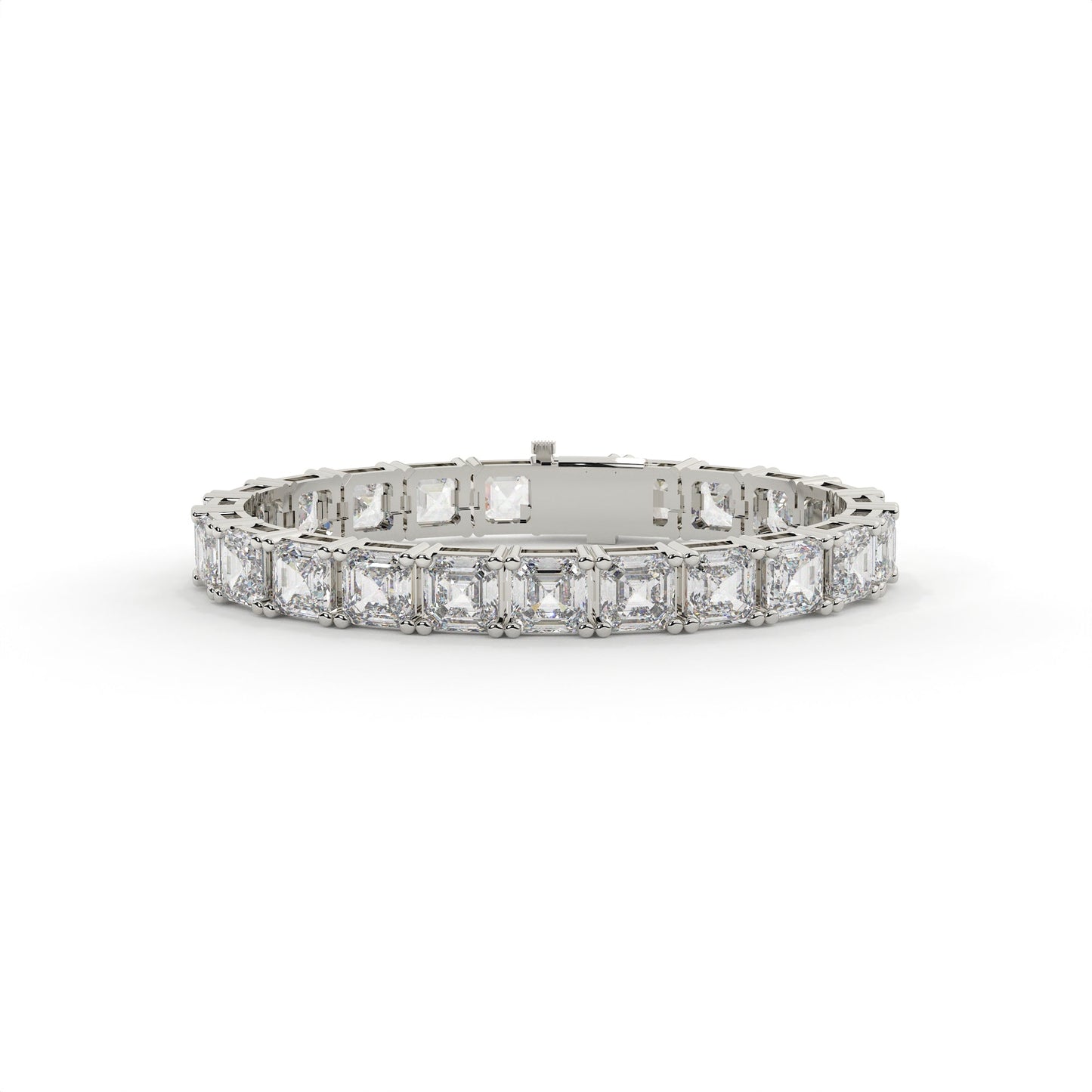 Diamond bracelet on a white background