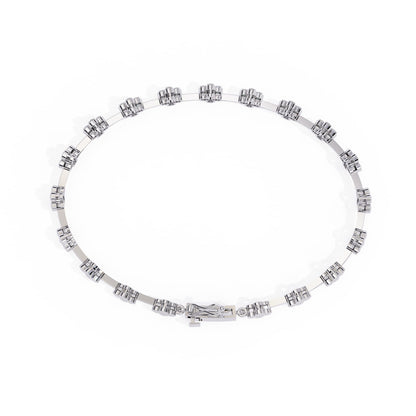 Round Cut Lab Diamond Flower Bracelet