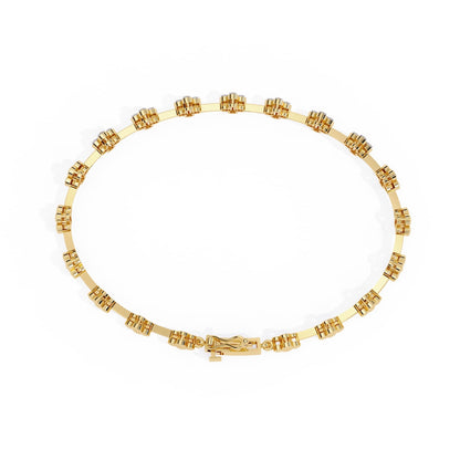 Round Cut Lab Diamond Flower Bracelet