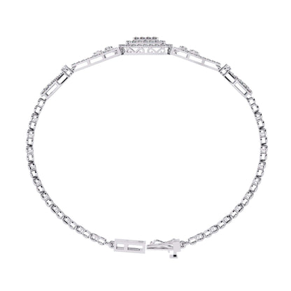 Fancy Bracelet With Round Cut Lab Diamond