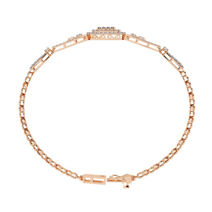 Fancy Bracelet With Round Cut Lab Diamond