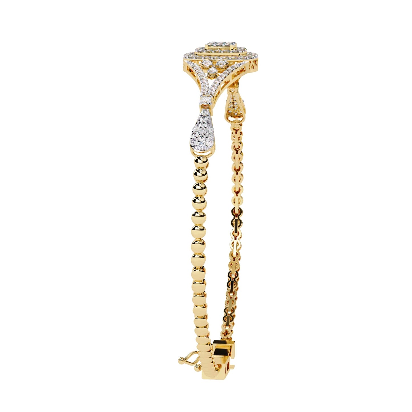 Fancy Bracelet With Round Cut Lab Diamond