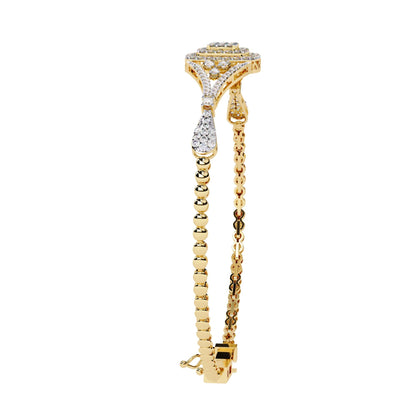 Fancy Bracelet With Round Cut Lab Diamond