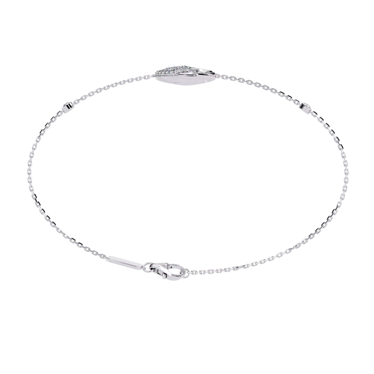 Fancy Round Cut Spiral Diamond Bracelet