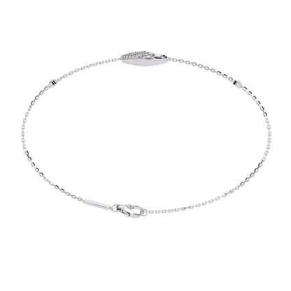 Fancy Round Cut Spiral Diamond Bracelet