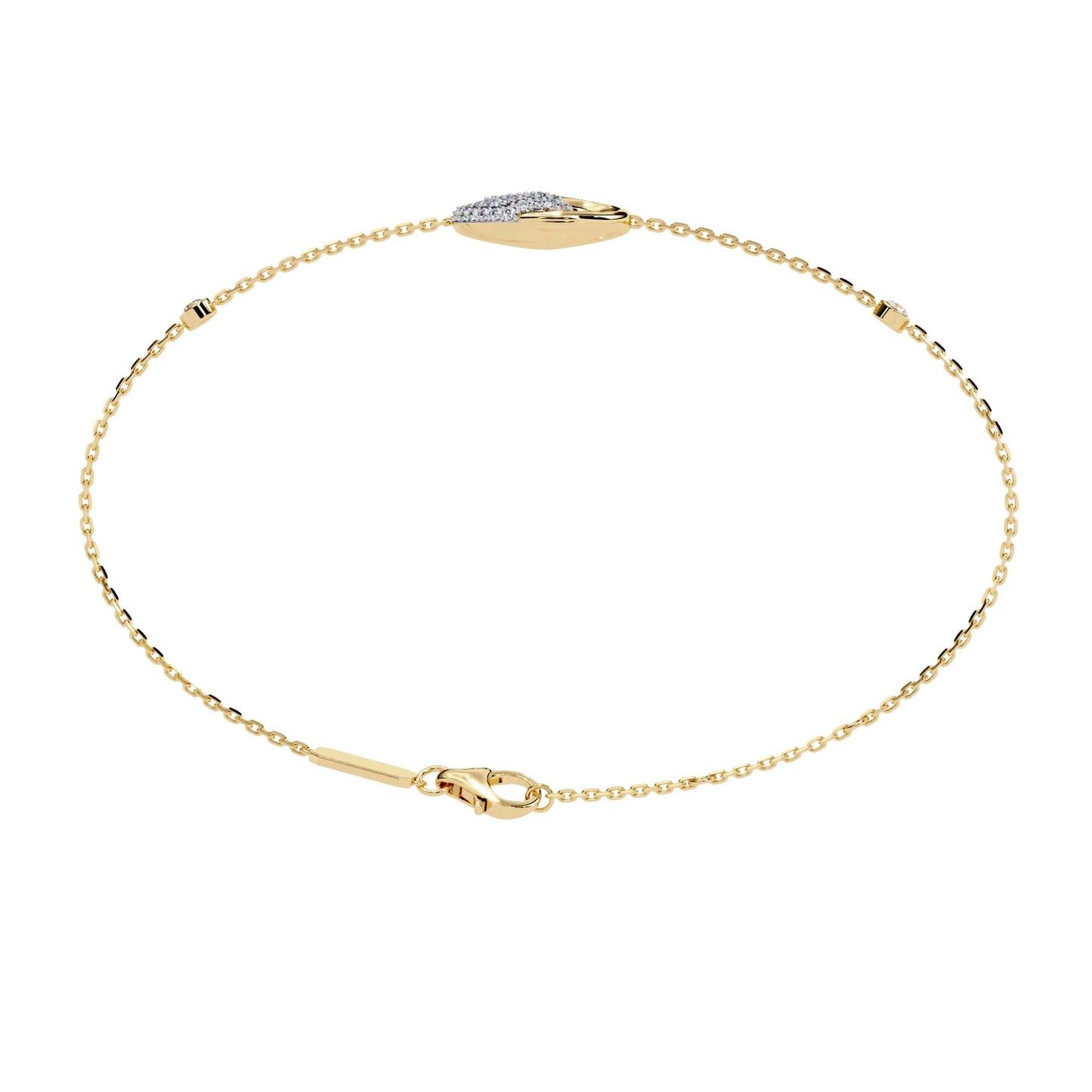 Fancy Round Cut Spiral Diamond Bracelet