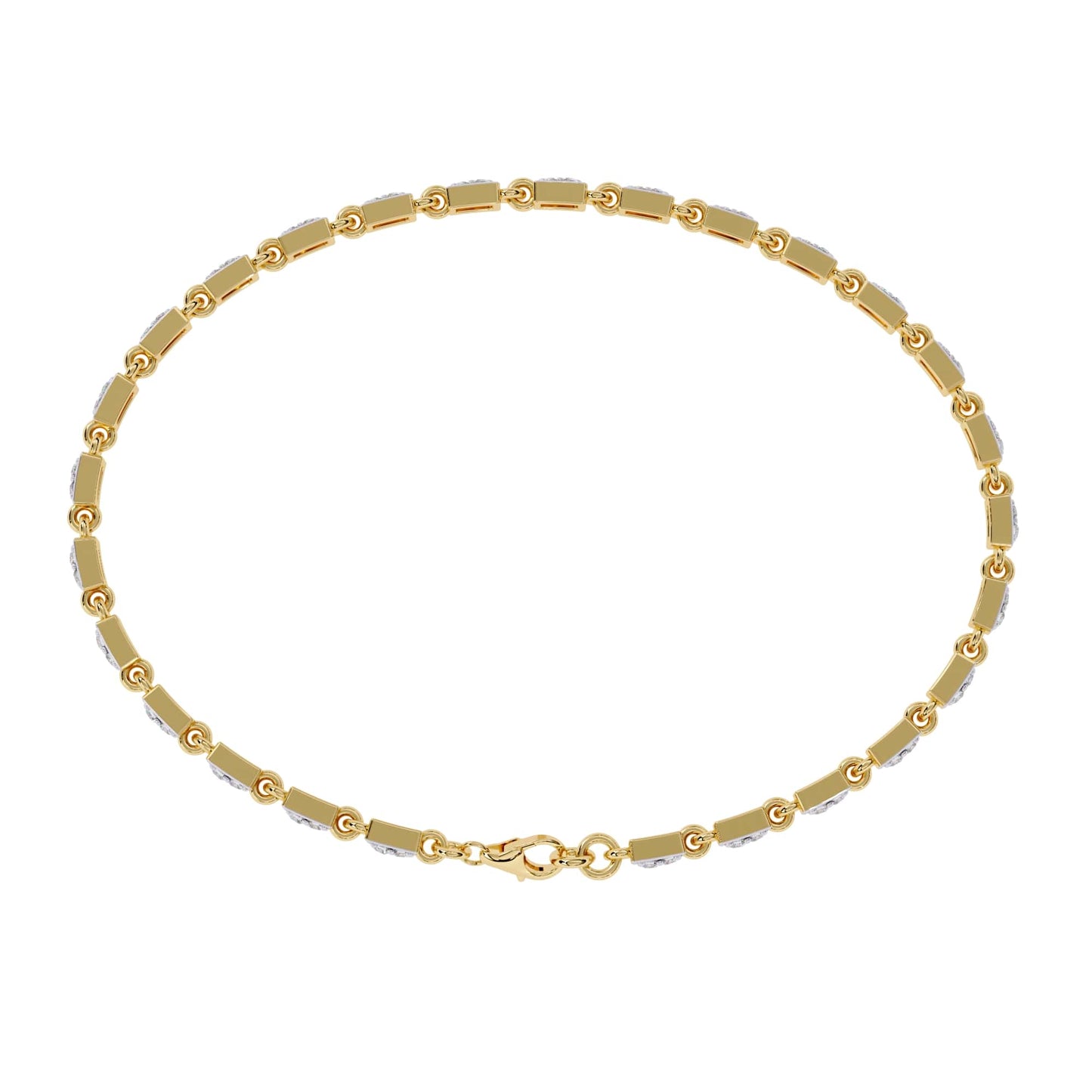 Modern Round Cut Lab Diamond Tennis Bracelet