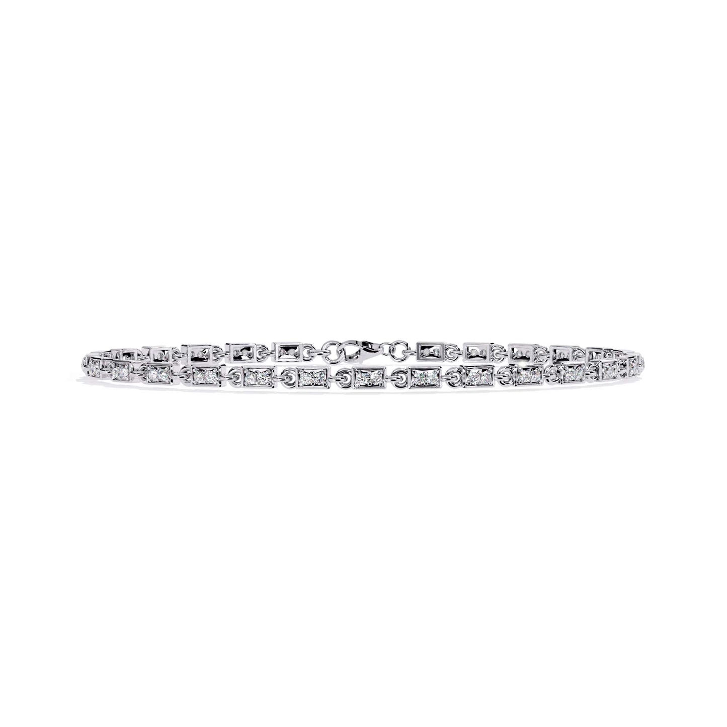 Modern Round Cut Lab Diamond Tennis Bracelet