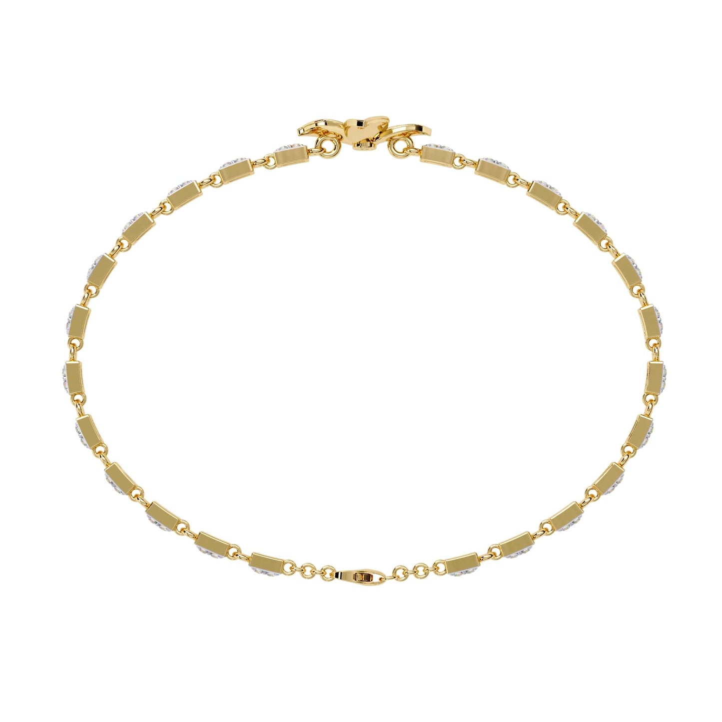 Modern Flower Design Round Cut Diamond Bracelet
