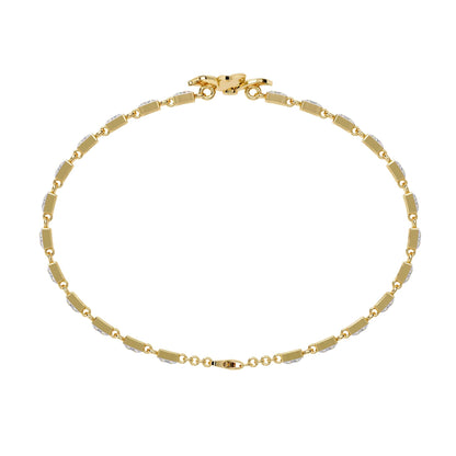 Modern Flower Design Round Cut Diamond Bracelet
