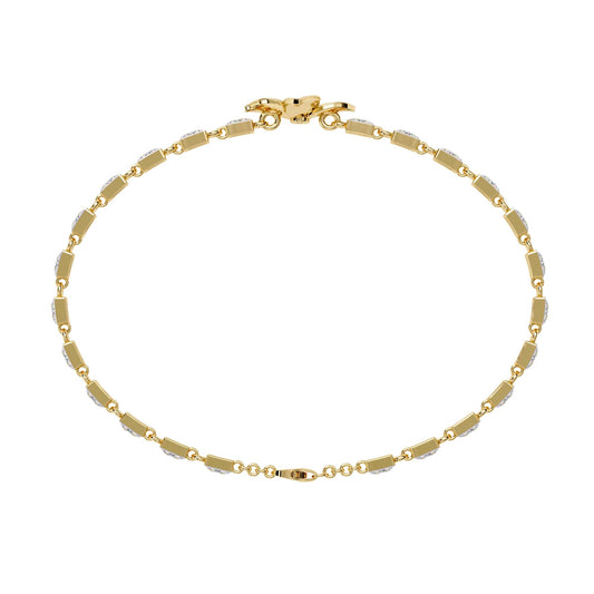 Modern Flower Design Round Cut Diamond Bracelet