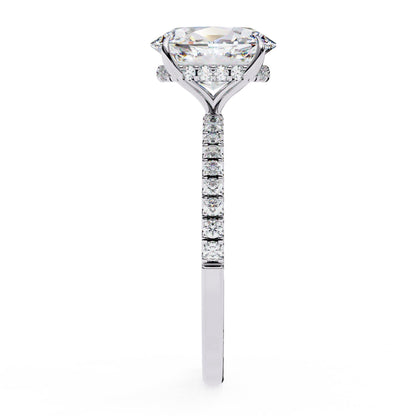 Lab Grown Diamond Oval Cut Solitaire Accent Ring