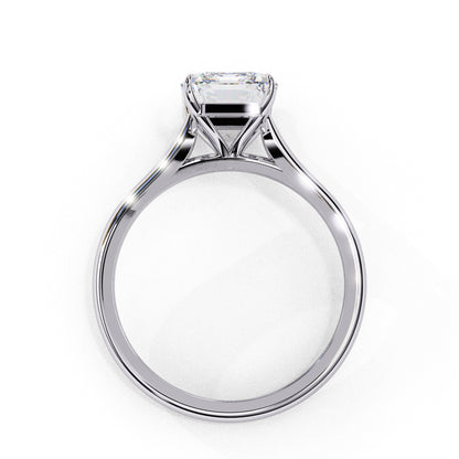 Emerald Cut Solitaire Diamond Engagement Ring