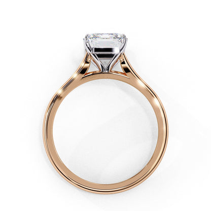 Radiant Cut Lab Diamond Solitaire Engagement Ring