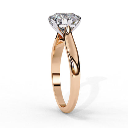 Round Lab Grown Diamond Solitaire Engagement Ring
