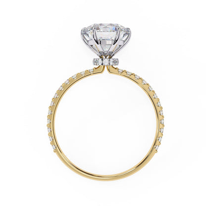 Round Diamond Solitaire Accent Engagement Ring