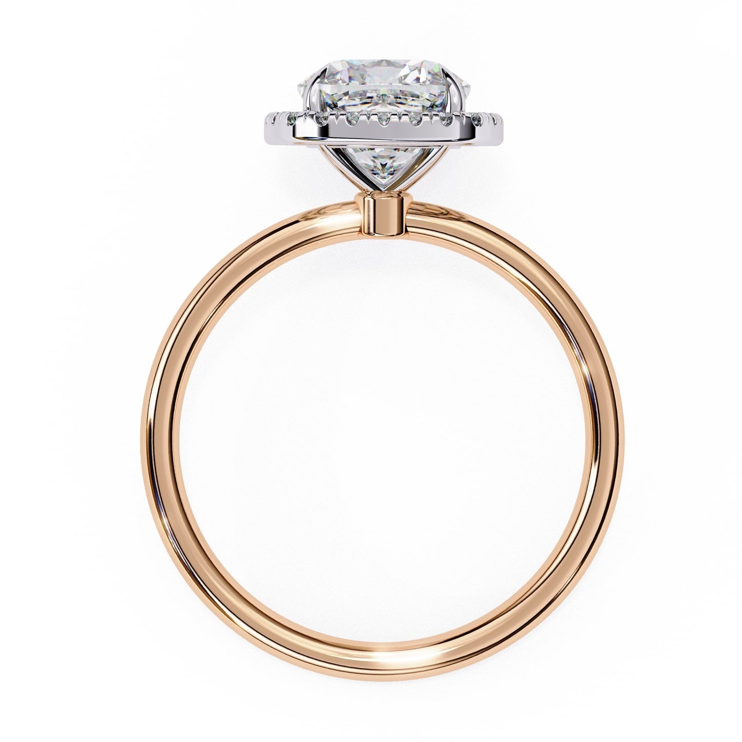 Cushion Cut Diamond Halo Engagement Ring
