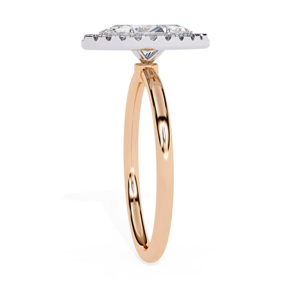 Marquise Cut Diamond Ring With Halo Setting