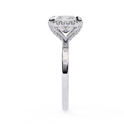 2CT Princess Cut Diamond Ring With Halo Setting