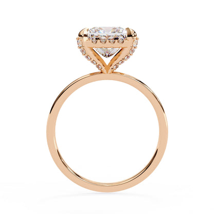 2CT Princess Cut Diamond Ring With Halo Setting