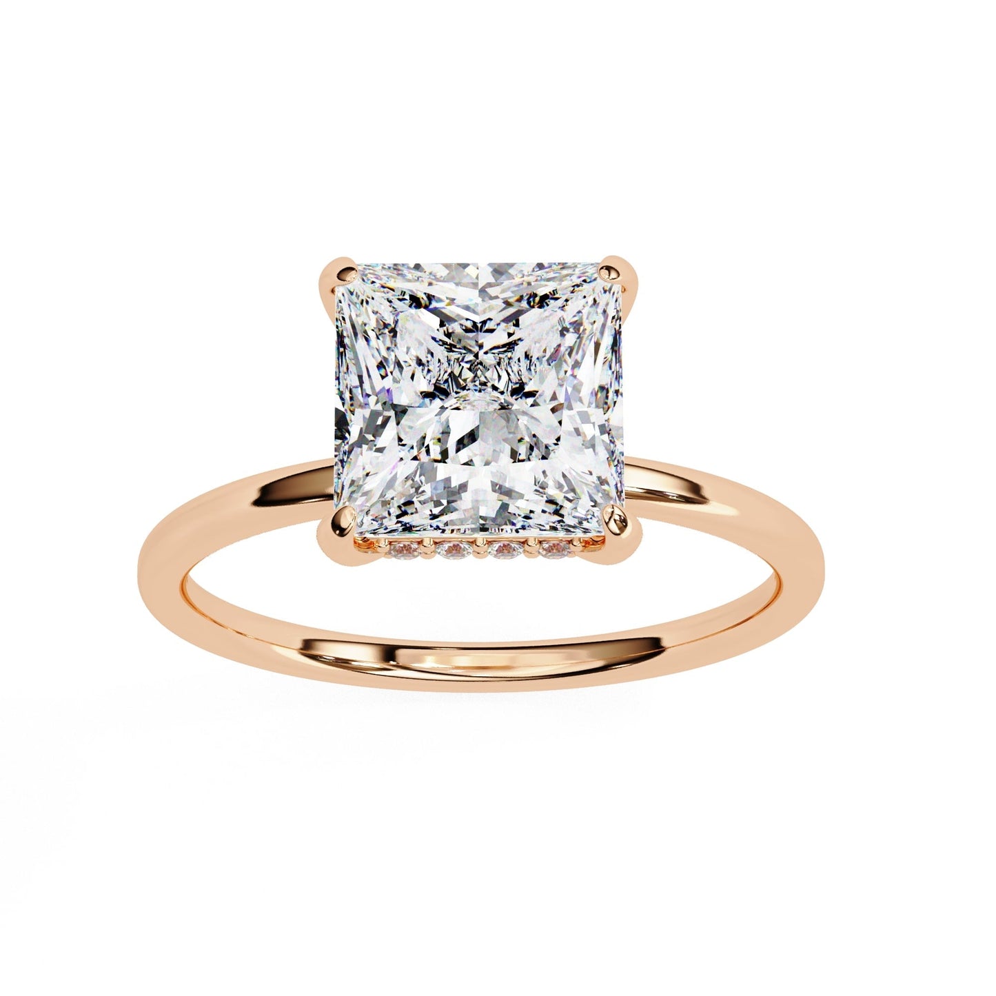 Princess Cut Solitaire Diamond Engagement Ring