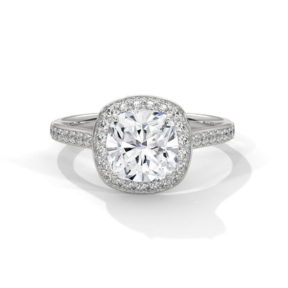 Diamond ring with a white background