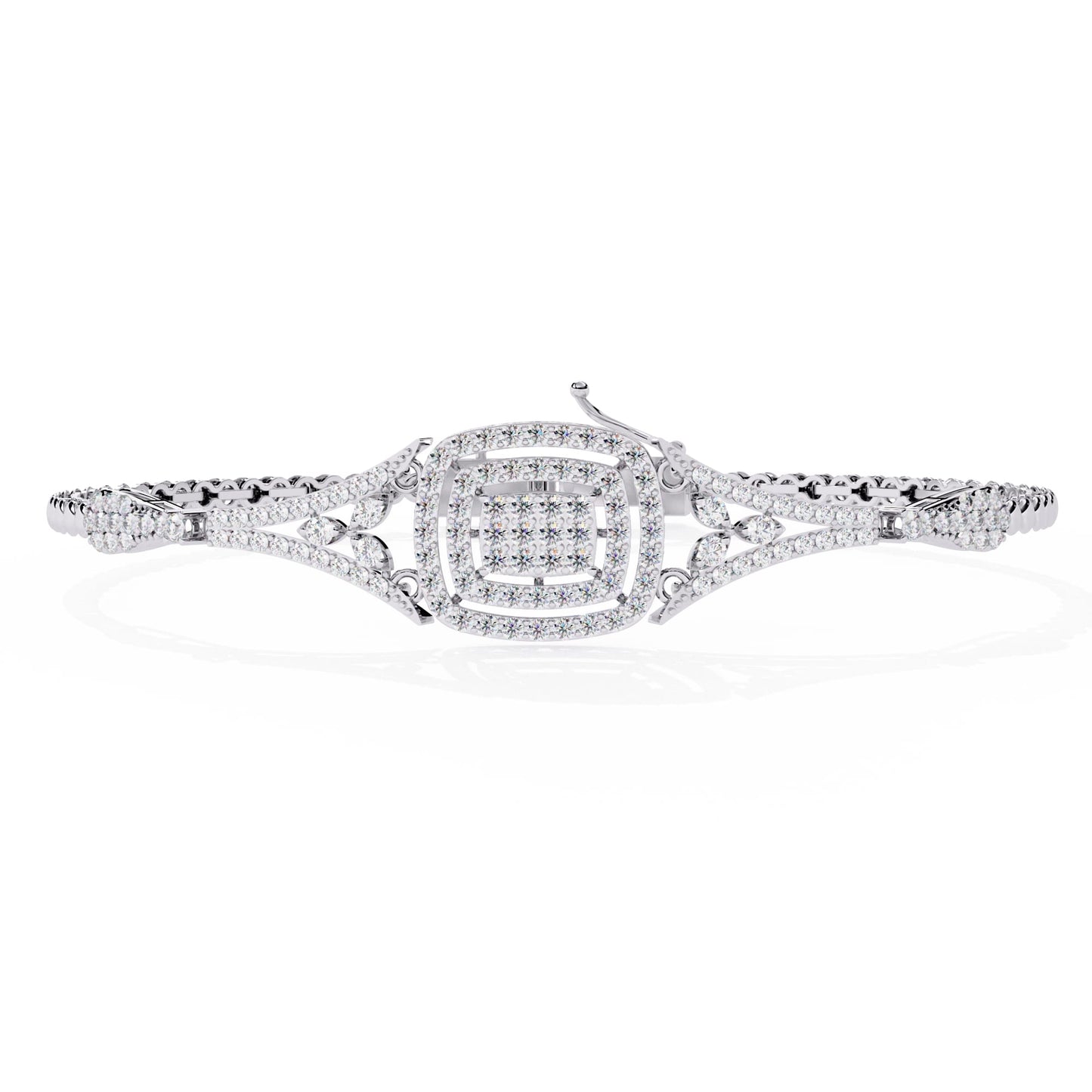 Diamond bracelet on a white background
