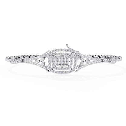 Diamond bracelet on a white background