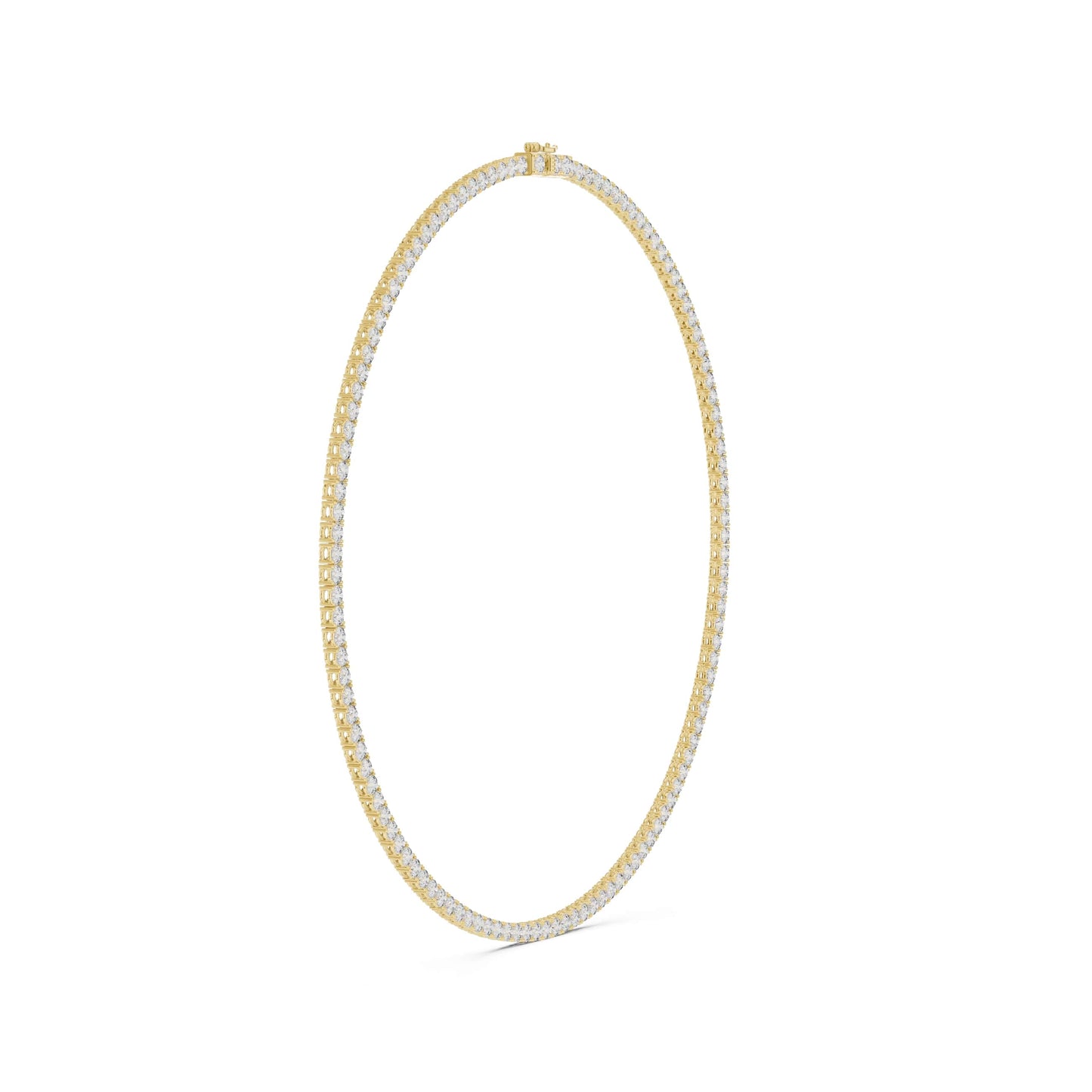 Lab Diamond Round Cut Tennis Necklace