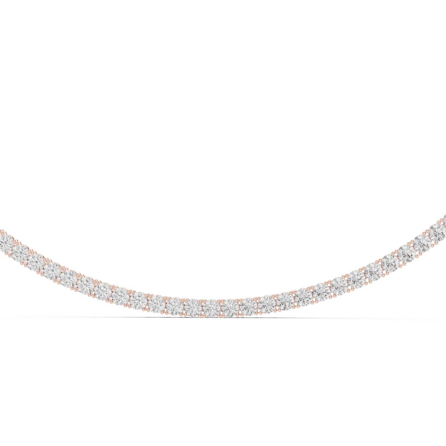 Lab Diamond Round Cut Tennis Necklace