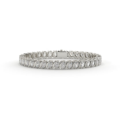 Diamond bracelet on a white background