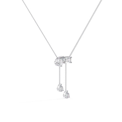 Fancy Multi Shape Drop Diamond Necklace