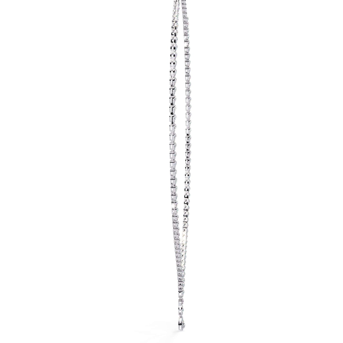 Multiple Round Cut Diamond Tennis Necklace