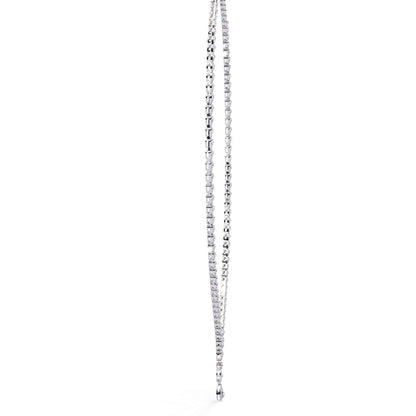 Multiple Round Cut Diamond Tennis Necklace