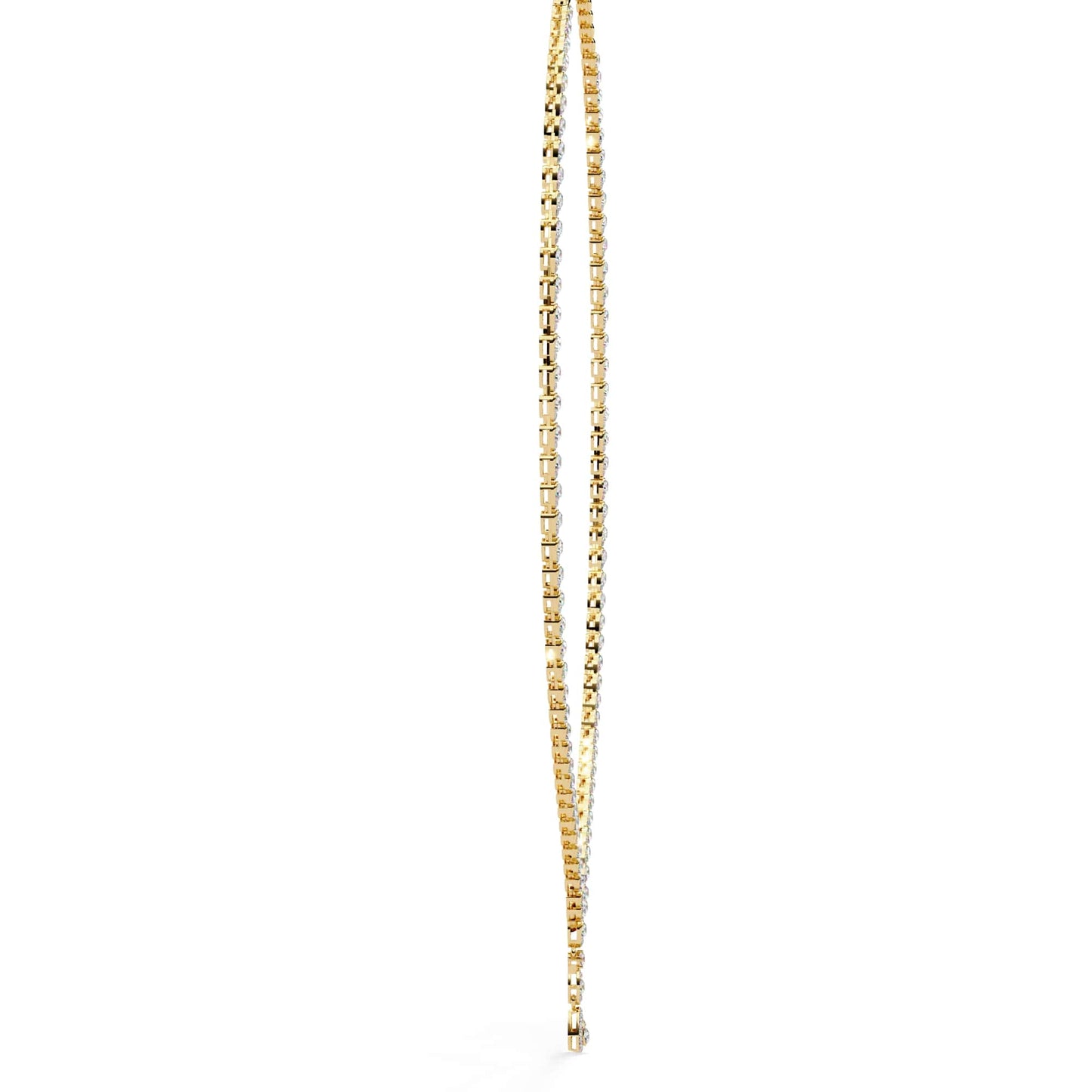 Multiple Round Cut Diamond Tennis Necklace