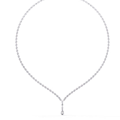 Multiple Round Cut Diamond Tennis Necklace