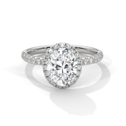 Diamond ring with a white background