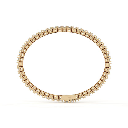 Gold ring with small square stones on a white background