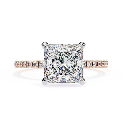 Diamond ring with a white background