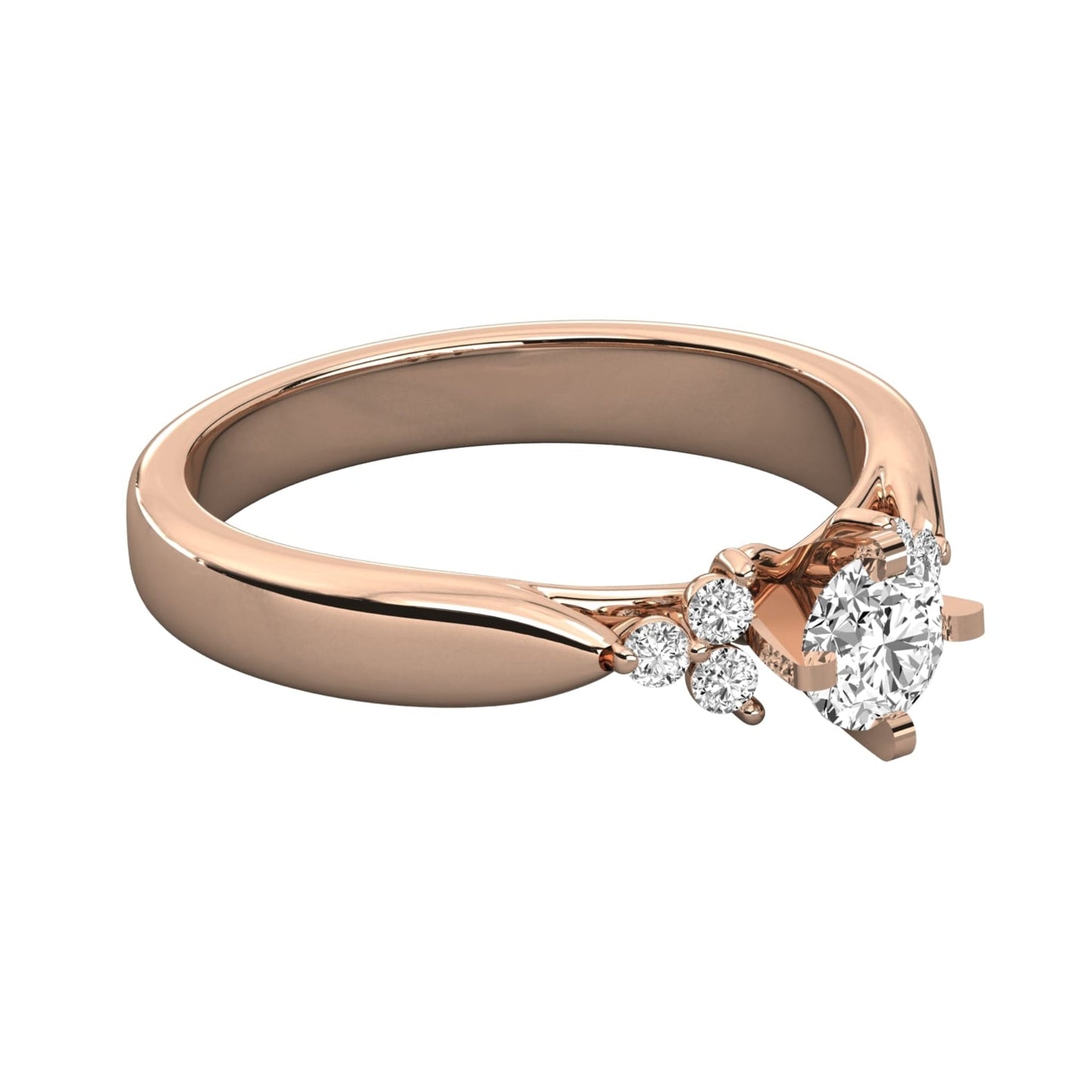 Round Lab Grown Diamond Vintage Ring