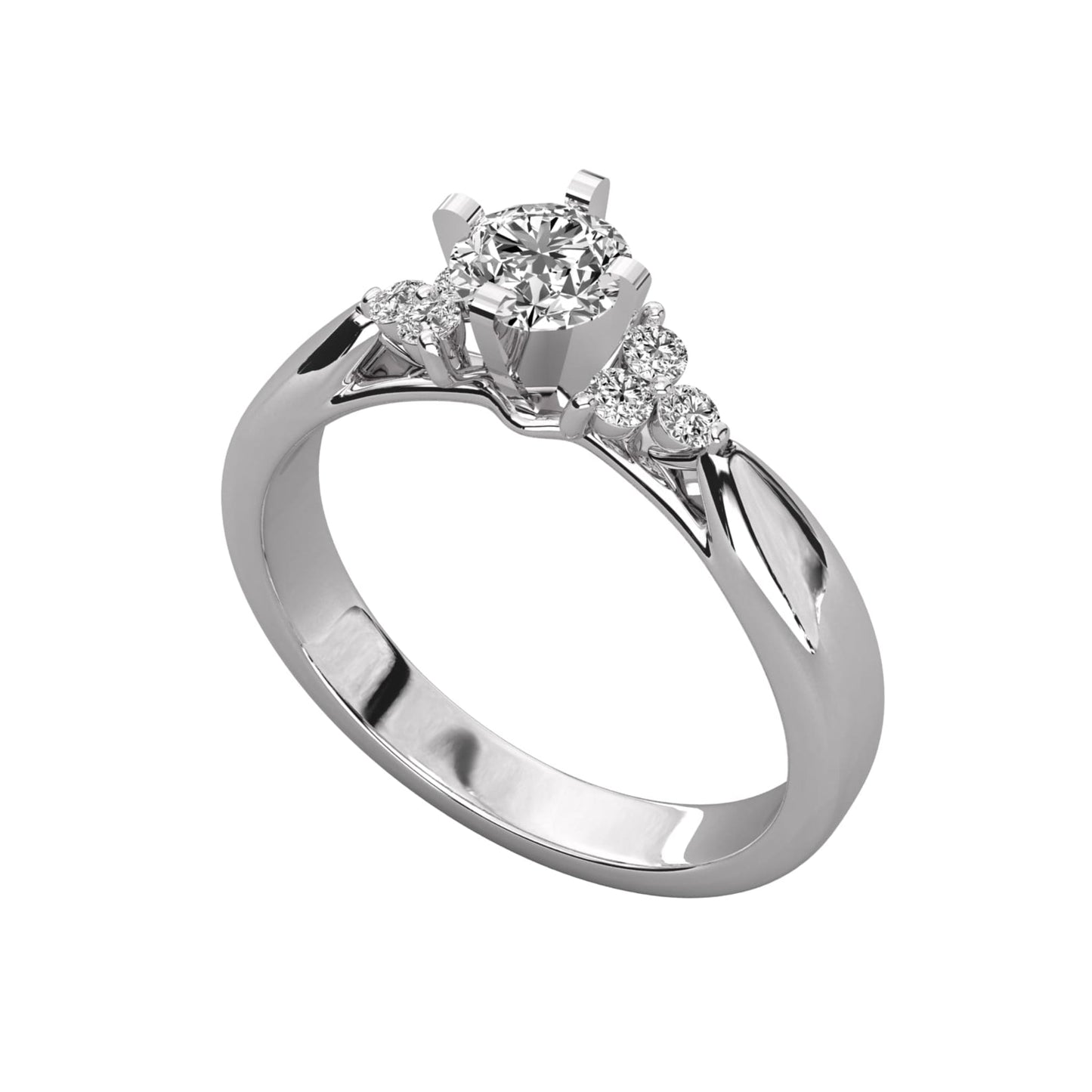 Round Lab Grown Diamond Vintage Ring