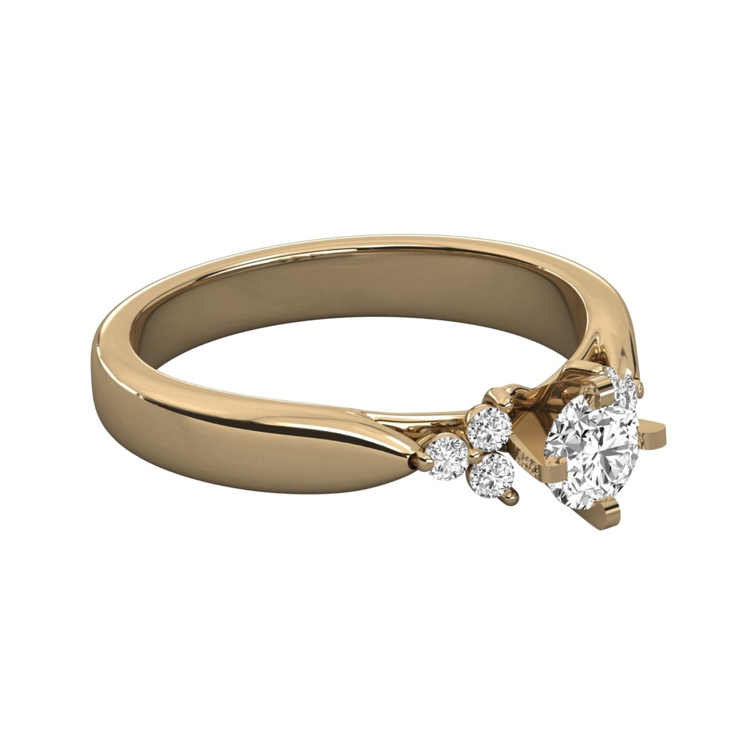 Round Lab Grown Diamond Vintage Ring