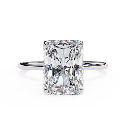 Hidden Halo Radiant Diamond Engagement Ring