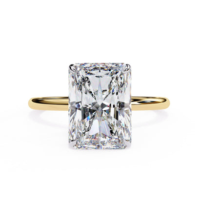Hidden Halo Radiant Diamond Engagement Ring