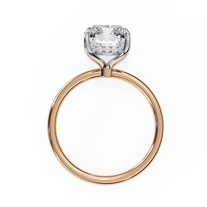 Hidden Halo Radiant Diamond Engagement Ring
